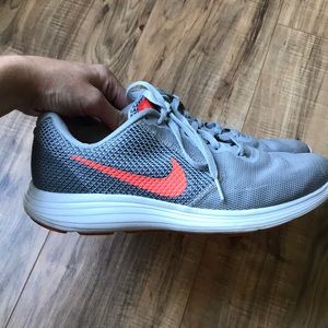 Nike tennis shoes- Gray and Coral